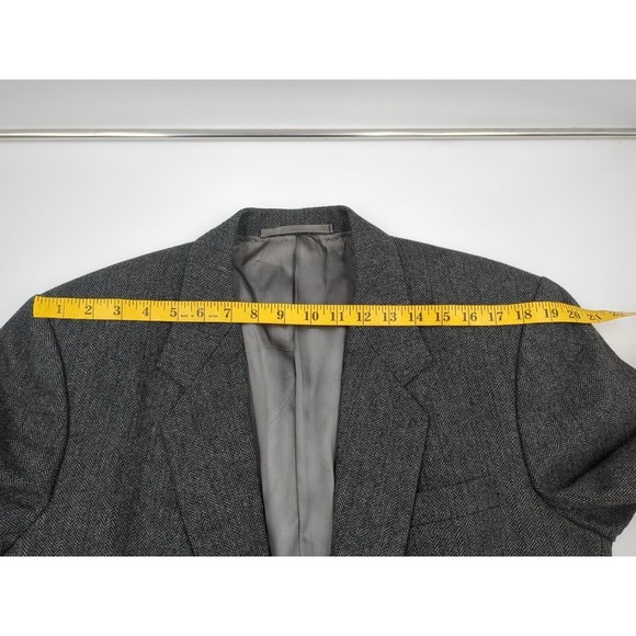 Sam's Tailor Bespoke Suit Jacket Blazer Herringbone Wool Tweed Men's Size 42 - Picture 7 of 16